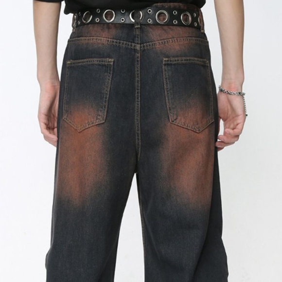 Men's Trendy Wide Leg Jeans - Picture 4 of 12